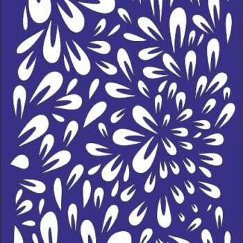 Intra απο ξύλο plywood 3mm-4mm πάχος - Διακόσμηση Floral μοτίβο διάνυσμα Δίασταση 30x30 cm Intraeaxys-voq22g5o - Image 1