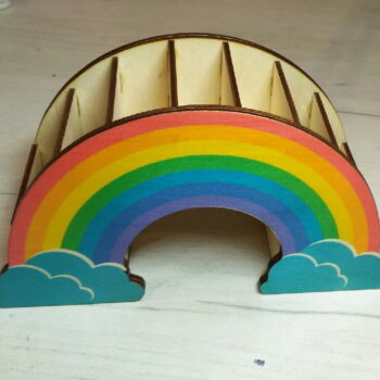 Intra απο ξύλο plywood 3mm-4mm πάχος - Βάση μολυβιού Rainbow Organizer γραφείου Δίασταση 30x30 cm Intraeaxys-zo9y6de7 - Image 3