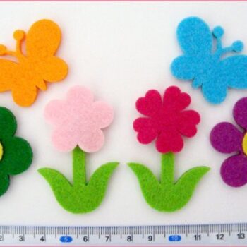 Intra απο ξύλο plywood 3mm-4mm πάχος - Μοτίβα από τσόχα Λουλούδια φράχτη Δίασταση 30x30 cm Intraeaxys-eo20vp47 - Image 3