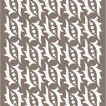 Intra απο ξύλο plywood 3mm-4mm πάχος - Διάνυσμα μοτίβο οθόνης κήπου Δίασταση 30x30 cm Intraeaxys-078yy2no - Image 1