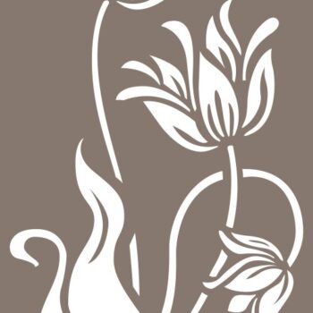 Intra απο ξύλο plywood 3mm-4mm πάχος - Νάρκισσοι λουλούδια διάνυσμα μοτίβο Δίασταση 30x30 cm Intraeaxys-m1d660x7 - Image 1