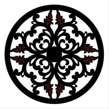 Intra απο ξύλο plywood 3mm-4mm πάχος - Floral διακοσμητικό σχέδιο κύκλου Δίασταση 30x30 cm Intraeaxys-d1lvdv6o - Image 1