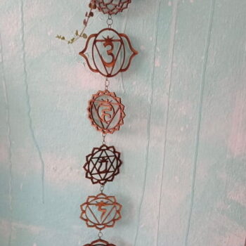 Intra απο ξύλο plywood 3mm-4mm πάχος - Διακόσμηση τοίχου με τσάκρα Δίασταση 30x30 cm Intraeaxys-eoxlg3vo - Image 1