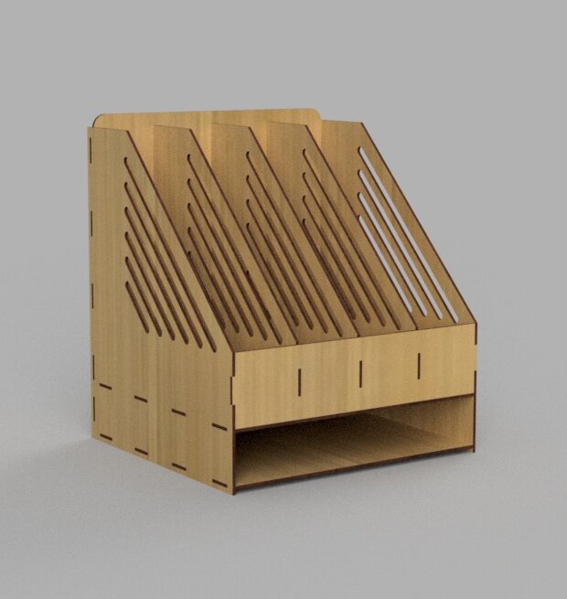 Intra απο ξύλο plywood 3mm-4mm πάχος - Οργάνωση αρχείων εγγράφων γραφείου Κάθετη βάση φακέλων Δίασταση 30x30 cm Intraeaxys-078y5lno