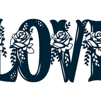 Intra απο ξύλο plywood 3mm-4mm πάχος - Floral σημάδι αγάπης Δίασταση 30x30 cm Intraeaxys-e1gkxr8o - Image 1