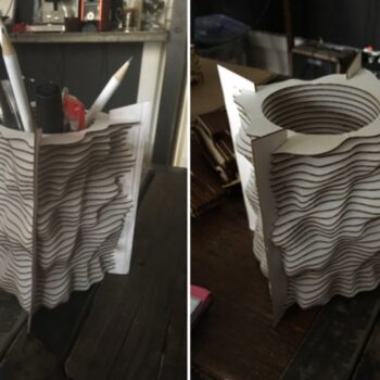 Intra απο ξύλο plywood 3mm-4mm πάχος - Πρότυπο Organizer θήκης στυλό Δίασταση 30x30 cm Intraeaxys-078yvdqo - Image 1