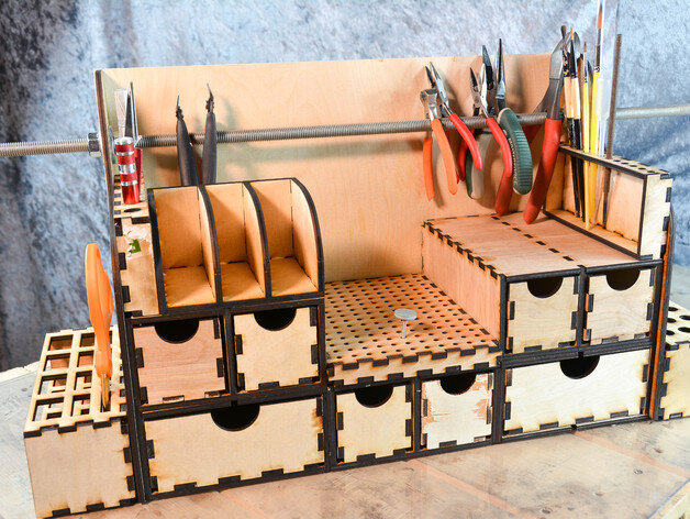 Intra απο ξύλο plywood 3mm-4mm πάχος - Ο Καταπληκτικός Διοργανωτής Δίασταση 30x30 cm Intraeaxys-67wlzq81