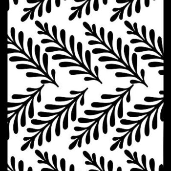 Intra απο ξύλο plywood 3mm-4mm πάχος - Μαύρο και άσπρο σχέδιο λουλουδιών Δίασταση 30x30 cm Intraeaxys-eoxzgj1z - Image 1