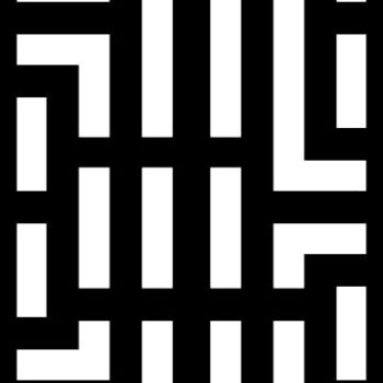 Intra απο ξύλο plywood 3mm-4mm πάχος - Χωρίς ραφή πρότυπο μαύρο λευκό ριγέ Δίασταση 30x30 cm Intraeaxys-6o35wq1n - Image 1