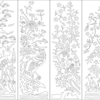 Intra απο ξύλο plywood 3mm-4mm πάχος - Μοτίβο λουλουδιών οθόνης Δίασταση 30x30 cm Intraeaxys-r7vmm257 - Image 1