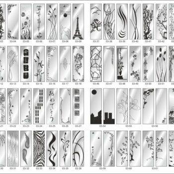 Intra απο ξύλο plywood 3mm-4mm πάχος - Συλλογή Custom Glass Sandblasting Designs Δίασταση 30x30 cm Intraeaxys-r7vm5yl7 - Image 1