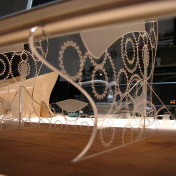 Intra απο ξύλο plywood 3mm-4mm πάχος - Βάση φορητού υπολογιστή με σχεδίαση Steampunk Gear Δίασταση 30x30 cm Intraeaxys-ro6ydkq7 - Image 1