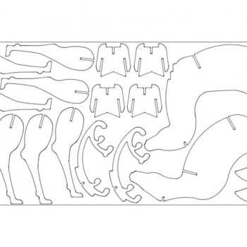 Intra απο ξύλο plywood 3mm-4mm πάχος - Santa's Reindeer Δίασταση 30x30 cm Intraeaxys-qomdxro3 - Image 1