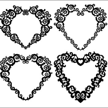 Intra απο ξύλο plywood 3mm-4mm πάχος - Μοτίβα καρδιών Δίασταση 30x30 cm Intraeaxys-qommep4o - Image 1