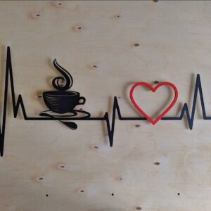 Intra απο ξύλο plywood 3mm-4mm πάχος - Διακόσμηση τοίχου Coffee Cardio Δίασταση 30x30 cm Intraeaxys-joedgpd1