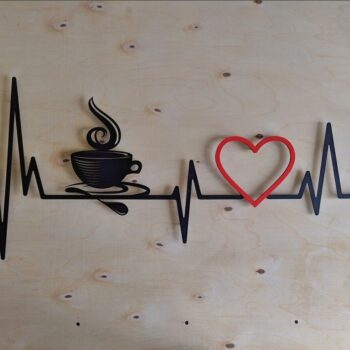 Intra απο ξύλο plywood 3mm-4mm πάχος - Διακόσμηση τοίχου Coffee Cardio Δίασταση 30x30 cm Intraeaxys-joedgpd1 - Image 1