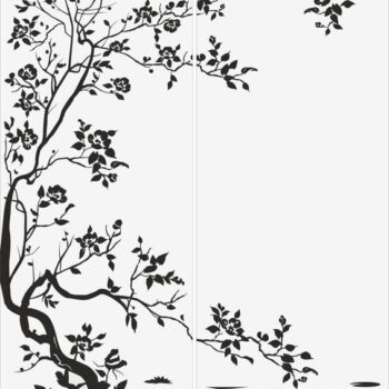 Intra απο ξύλο plywood 3mm-4mm πάχος - Μοτίβο αμμοβολής λουλουδιών Δίασταση 30x30 cm Intraeaxys-67w5nl72 - Image 1