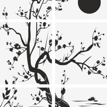 Intra απο ξύλο plywood 3mm-4mm πάχος - Μοτίβο αμμοβολής λουλουδιών σκηνικών Δίασταση 30x30 cm Intraeaxys-91jr2p7m - Image 1