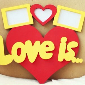 Intra απο ξύλο plywood 3mm-4mm πάχος - Αγάπη είναι Δίασταση 30x30 cm Intraeaxys-67wlle21