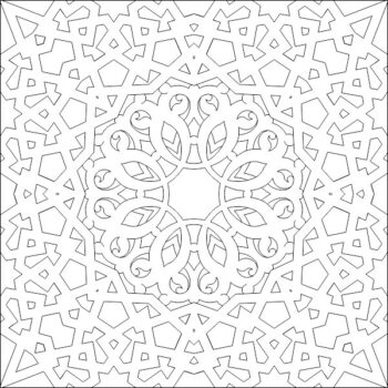 Intra απο ξύλο plywood 3mm-4mm πάχος - Ισλαμικό στολίδι διανυσματικό μοτίβο αρχείο DWG Δίασταση 10x10 cm Intraeaxys-51r90v16 - Image 1