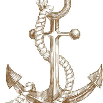 Intra απο ξύλο plywood 3mm-4mm πάχος - Laser Engraving Nautical Anchor Decor Δίασταση 30x30 cm Intraeaxys-yon0yvy7 - Image 1