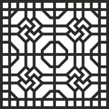 Intra απο ξύλο plywood 3mm-4mm πάχος - Γεωμετρικό σχέδιο Jali Δίασταση 30x30 cm Intraeaxys-eoxn2x1z - Image 1