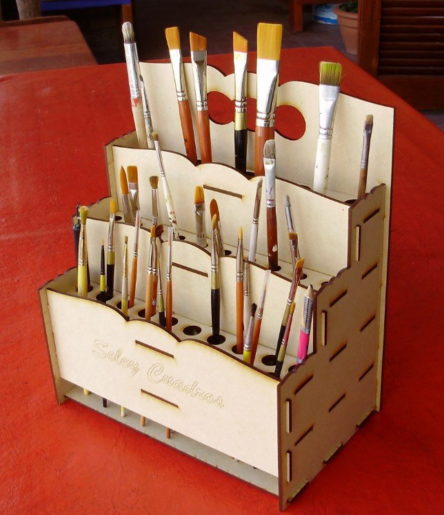 Intra απο ξύλο plywood 3mm-4mm πάχος - Βούρτσα Organizer ting Δίασταση 30x30 cm Intraeaxys-eo25zmo8