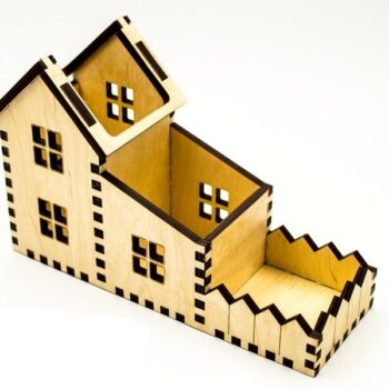 Intra απο ξύλο plywood 3mm-4mm πάχος - Αρχείο PDF του House Shape Desk Organizer Δίασταση 40x50 cm Intraeaxys-lopy0xow - Image 1