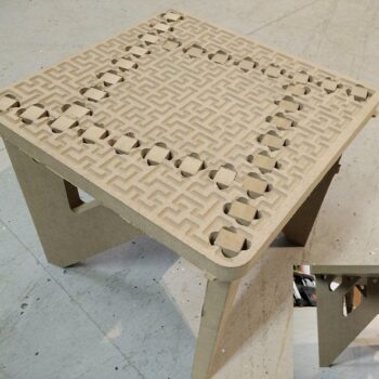 Intra απο ξύλο plywood 3mm-4mm πάχος - Σκαμπό δυαδικών ποδιών δέντρου Δίασταση 30x30 cm Intraeaxys-ro6yqrn7 - Image 1