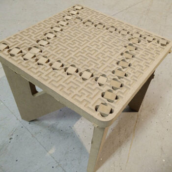 Intra απο ξύλο plywood 3mm-4mm πάχος - Σχέδια δρομολογητή CNC σκαμνιού Binary Tree Foot Δίασταση 30x30 cm Intraeaxys-6o3y4pp7 - Image 1