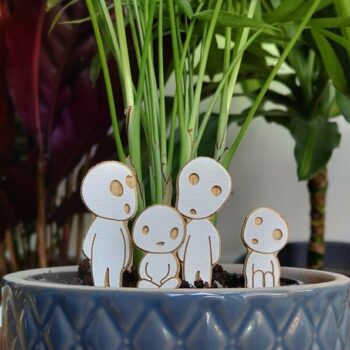 Intra απο ξύλο plywood 3mm-4mm πάχος - Σετ διακόσμησης φυτών σε γλάστρα Princess Mononoke Δίασταση 30x30 cm Intraeaxys-91jd2z81 - Image 1