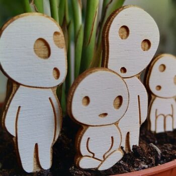 Intra απο ξύλο plywood 3mm-4mm πάχος - Σετ διακόσμησης φυτών σε γλάστρα Princess Mononoke Δίασταση 30x30 cm Intraeaxys-91jd2z81 - Image 3