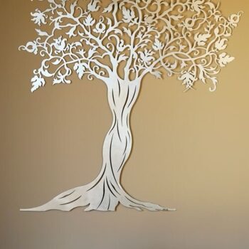 Intra απο ξύλο plywood 3mm-4mm πάχος - Διακοσμητικό δέντρο τοίχου Δίασταση 30x30 cm Intraeaxys-51rrp3d1 - Image 1