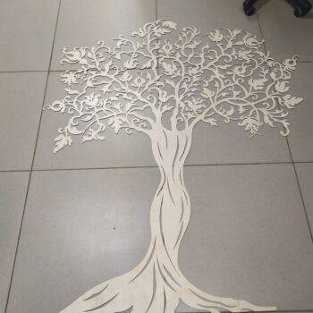 Intra απο ξύλο plywood 3mm-4mm πάχος - Διακοσμητικό δέντρο τοίχου Δίασταση 30x30 cm Intraeaxys-51rrp3d1 - Image 3