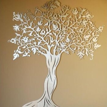 Intra απο ξύλο plywood 3mm-4mm πάχος - Διακοσμητικό δέντρο τοίχου Δίασταση 30x30 cm Intraeaxys-51rrp3d1 - Image 4