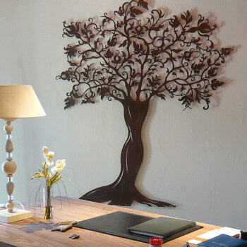 Intra απο ξύλο plywood 3mm-4mm πάχος - Διακοσμητικό δέντρο τοίχου Δίασταση 30x30 cm Intraeaxys-51rrp3d1 - Image 7