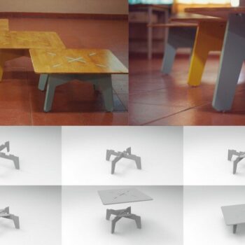 Intra απο ξύλο plywood 3mm-4mm πάχος - Χαμηλό τραπέζι Δίασταση 30x30 cm Intraeaxys-e1gk39yo - Image 1