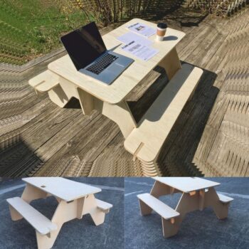 Intra απο ξύλο plywood 3mm-4mm πάχος - Σχέδια δρομολογητή CNC για τραπέζι πικνίκ Δίασταση 30x30 cm Intraeaxys-eo4q4z87 - Image 1