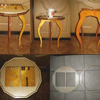 Intra απο ξύλο plywood 3mm-4mm πάχος - Βοηθητικό τραπέζι Δίασταση 30x30 cm Intraeaxys-eoxl9gxo - Image 1