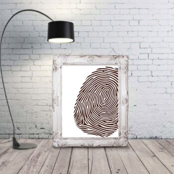 Intra απο ξύλο plywood 3mm-4mm πάχος - Τέχνη τοίχου Mockup με δακτυλικό αποτύπωμα χαρακτική με λέιζερ Δίασταση 30x30 cm Intraeaxys-lopq6px7 - Image 1