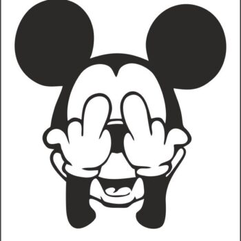 Intra απο ξύλο plywood 3mm-4mm πάχος - Αυτοκόλλητο Μίκυ Δίασταση 30x30 cm Intraeaxys-r7vx02od - Image 1