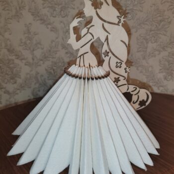 Intra απο ξύλο plywood 3mm-4mm πάχος - Θήκη χαρτοπετσέτας για κορίτσι Δίασταση 30x30 cm Intraeaxys-51rrer31 - Image 3