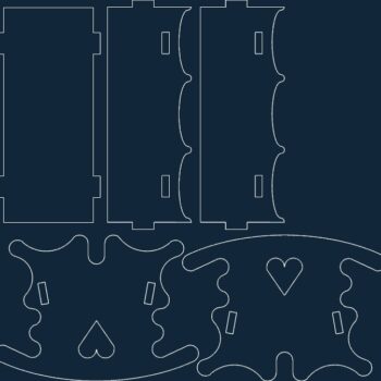 Intra απο ξύλο plywood 3mm-4mm πάχος - Wiege (Κούνια) dxf Δίασταση 30x30 cm Intraeaxys-eo4qpy7j - Image 1