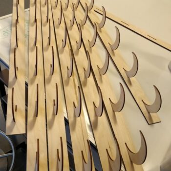 Intra απο ξύλο plywood 3mm-4mm πάχος - Στήριγμα βινυλίου Δίασταση 30x30 cm Intraeaxys-zo98m541 - Image 4