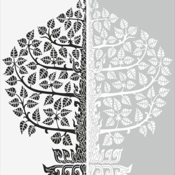 Intra απο ξύλο plywood 3mm-4mm πάχος - Floral σχέδιο αμμοβολής Δίασταση 30x30 cm Intraeaxys-51rm5ro6 - Image 1