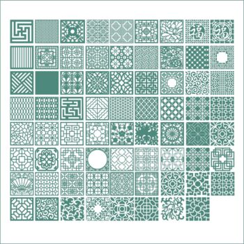 Intra απο ξύλο plywood 3mm-4mm πάχος - Τετράγωνα στολίδια διανύσματα Δίασταση 10x10 cm Intraeaxys-6o32pq1n - Image 1