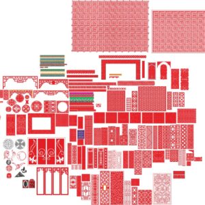 Intra απο ξύλο plywood 3mm-4mm πάχος - Μοτίβα πάνελ κοπής πλάσματος Δίασταση 30x30 cm Intraeaxys-eo4rzd1j