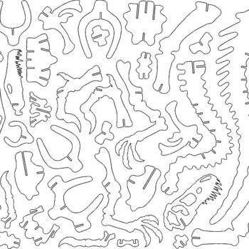 Intra απο ξύλο plywood 3mm-4mm πάχος - Dinosaur eBay dxf 060711 Δίασταση 30x30 cm Intraeaxys-075ye8oz - Image 1