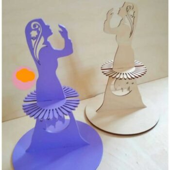 Intra απο ξύλο plywood 3mm-4mm πάχος - Κάτοχος χαρτοπετσέτας μουσουλμάνων κοριτσιών Δίασταση 30x30 cm Intraeaxys-ro6y3d37 - Image 1