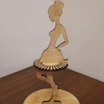 Intra απο ξύλο plywood 3mm-4mm πάχος - Θήκη χαρτοπετσέτας για κορίτσι Δίασταση 30x30 cm Intraeaxys-078ylzjo - Image 3